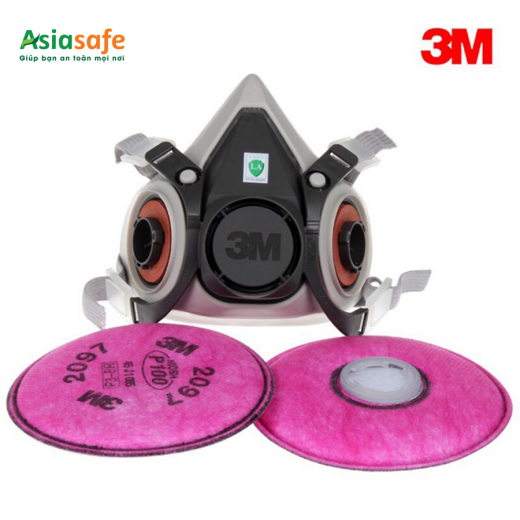 Mặt nạ 3M 6200 + Phin 2097 chống virus, vi khuẩn, bụi
