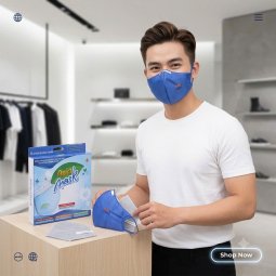 Khẩu trang vải 4 lớp than hoạt tính Asia Mask chính hãng